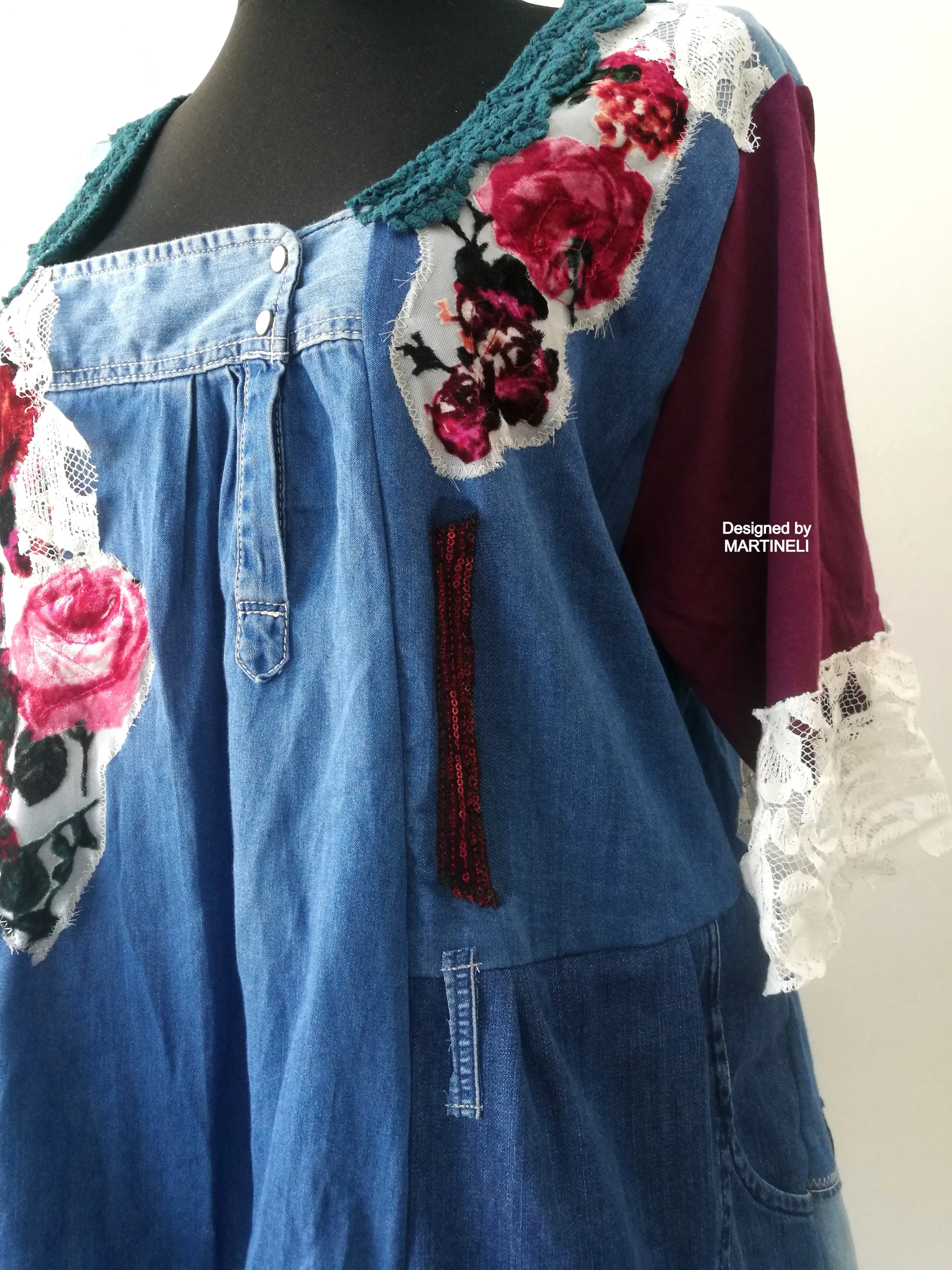 Plus Size Denim Dress,3XL Maxi Summer Shirt Dress