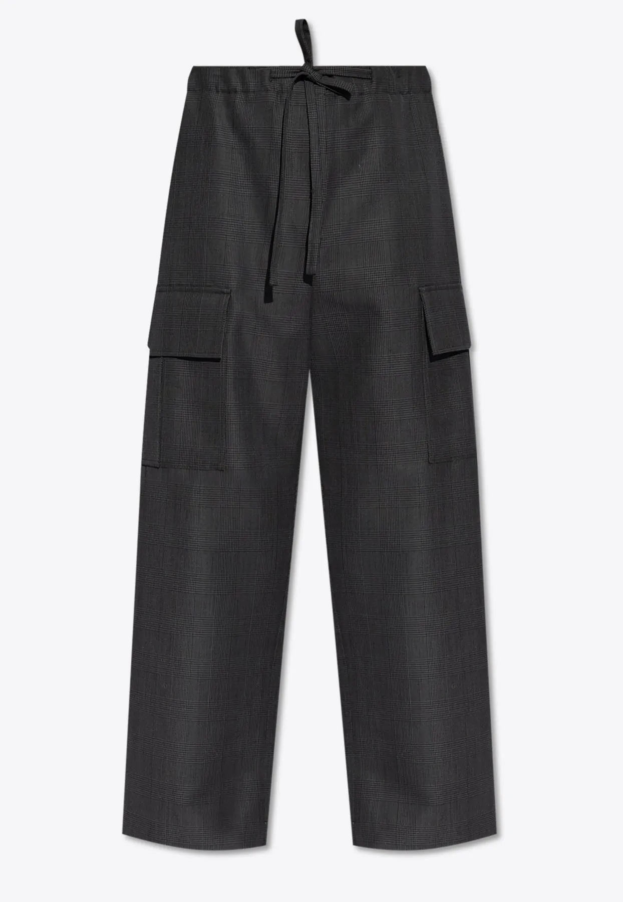 Prince of Wales Wool-Blend Cargo Pants