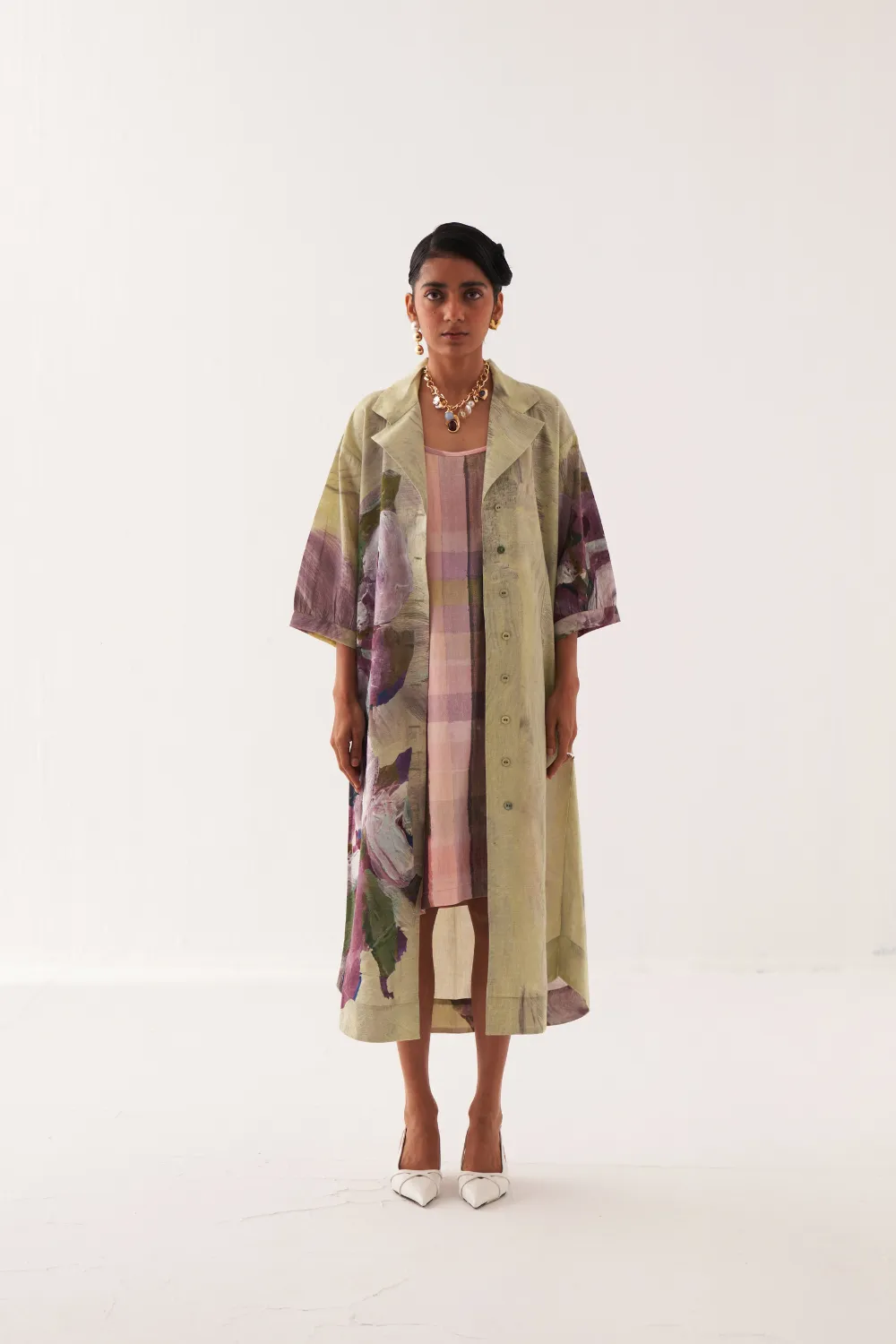 Puisse checks slip Dress