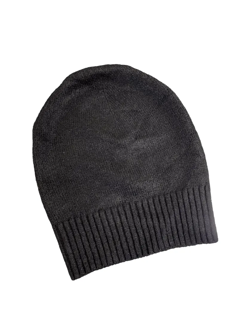 Ribbed Beanie - Black