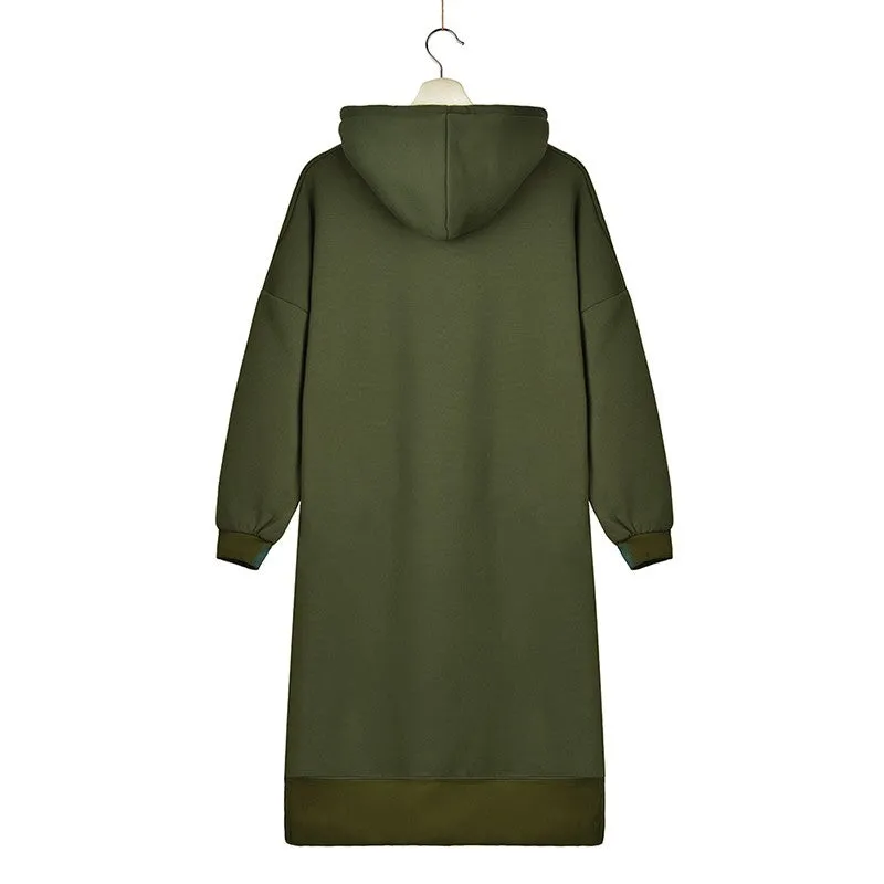 Sidiou Group Hoodies Womens Baggy Sweatshirt Dress Casual Oversize Hooded Sweater