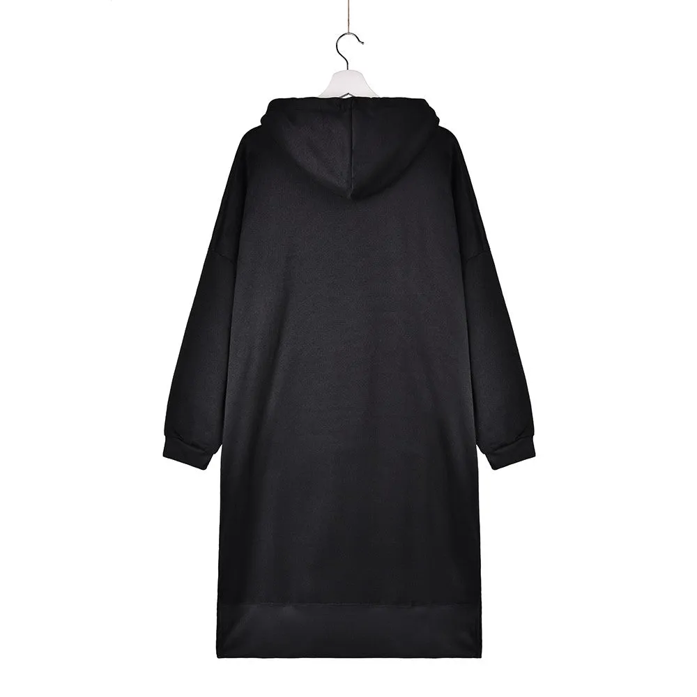 Sidiou Group Hoodies Womens Baggy Sweatshirt Dress Casual Oversize Hooded Sweater