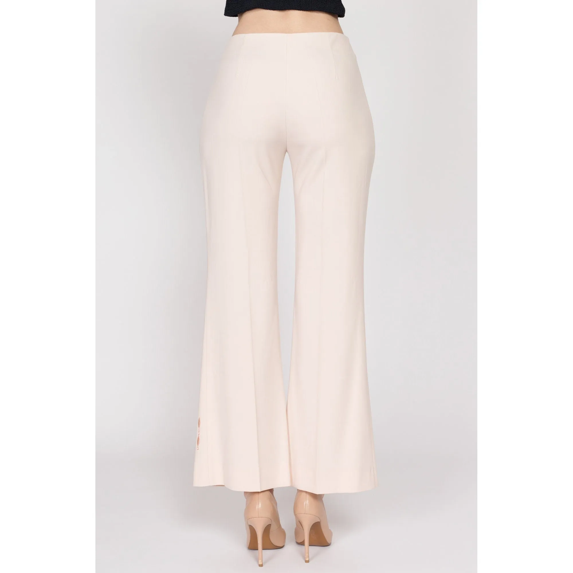 Small Y2K Blush Pink Embroidered Sunbeam Trousers