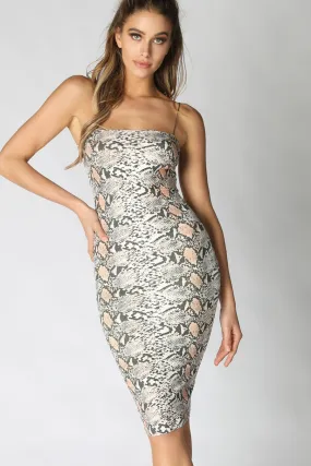 Snake Tube Midi Dress