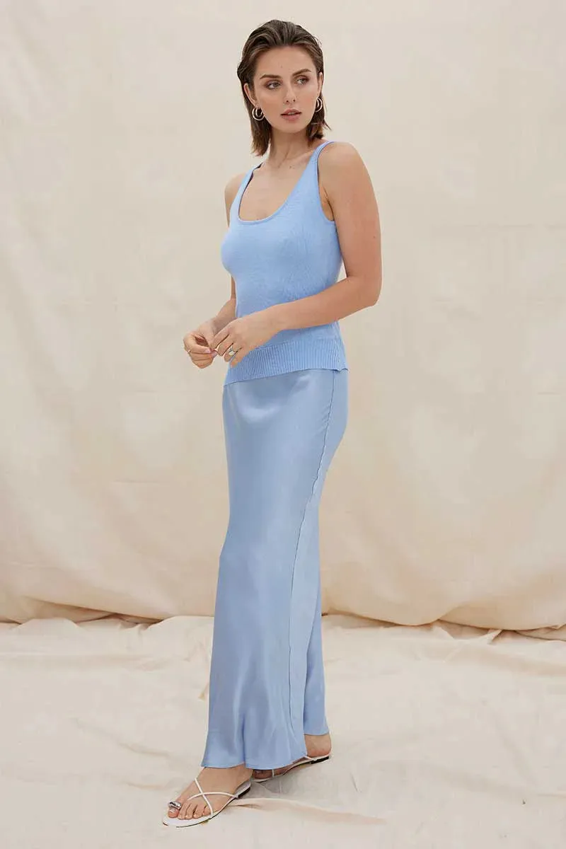 Sovere Rhyme Combo Slip Knit Dress DAWN BLUE