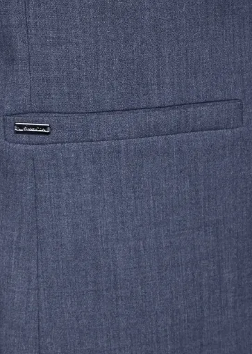STREET ONE<BR>
Melange Long Blazer<BR>
Navy Blue<BR>