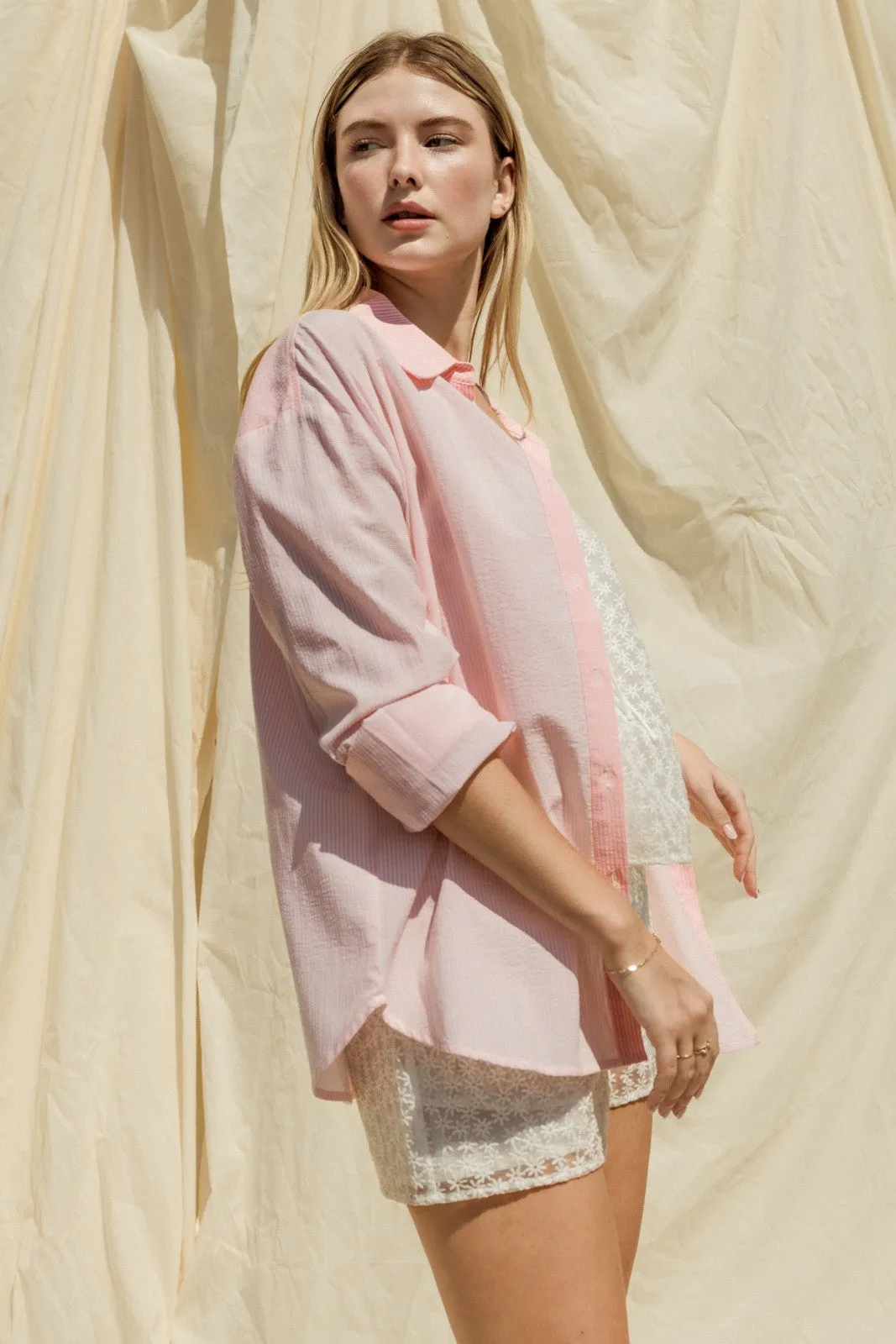 Sweet Seersucker Dress Shirt
