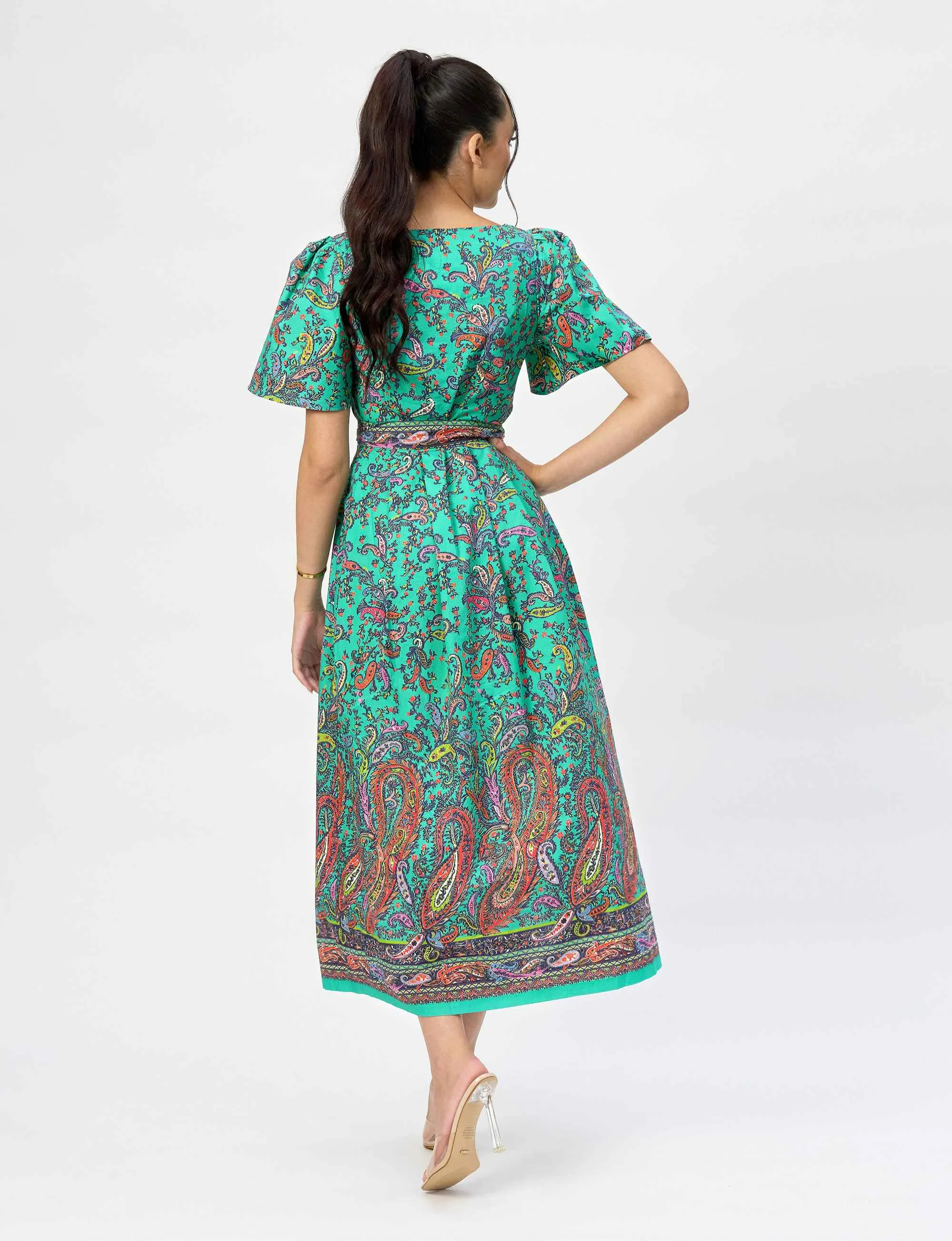 Tarja 'Jaipur Dreams' Fit and Flare Midi Dress