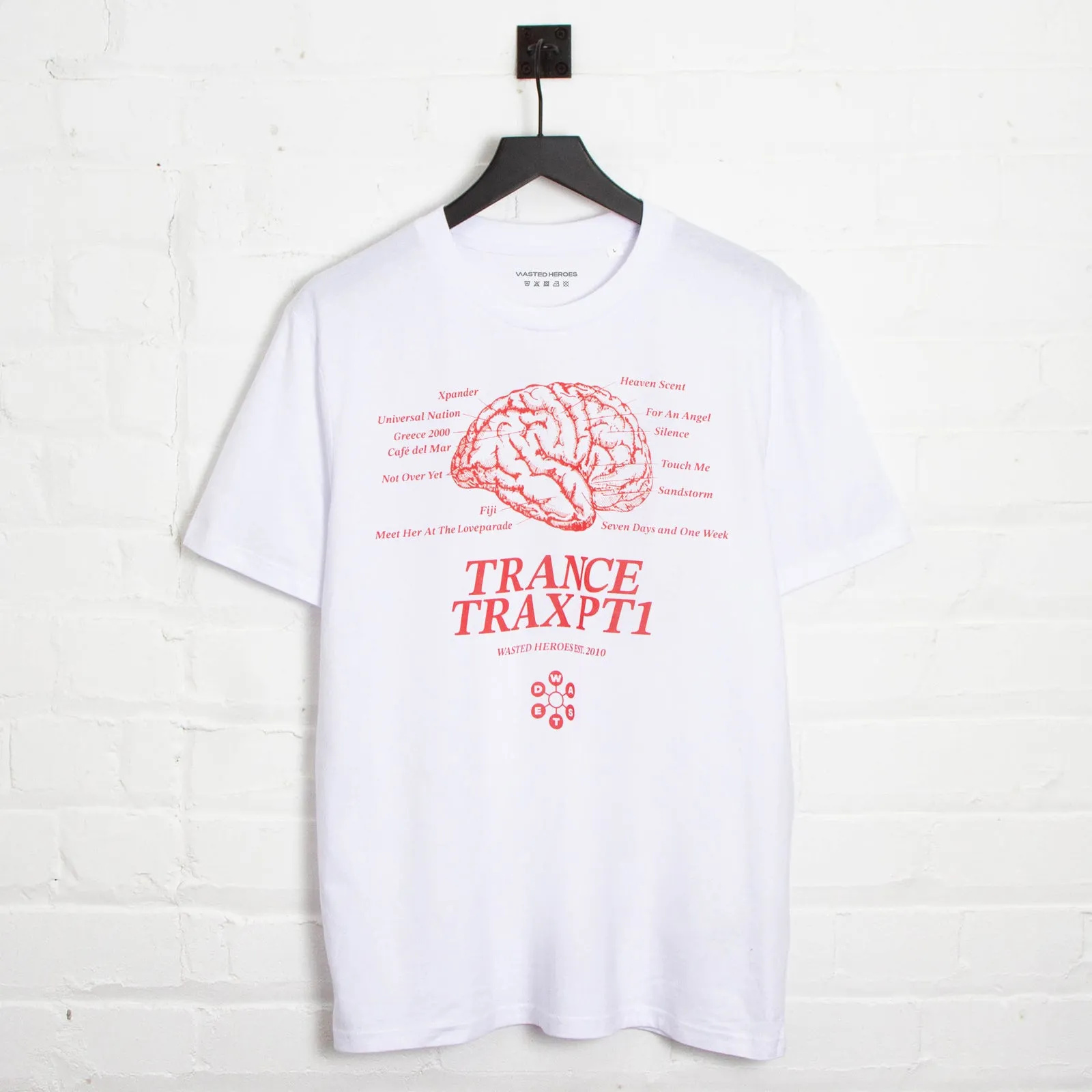 Trance Trax PT1 Front Print - Tshirt - White