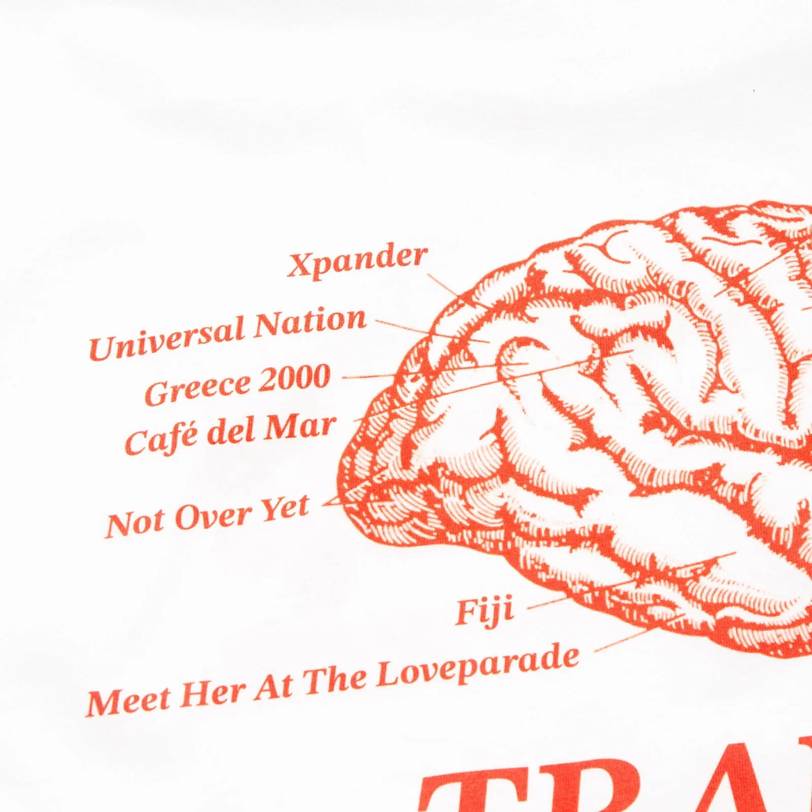 Trance Trax PT1 Front Print - Tshirt - White