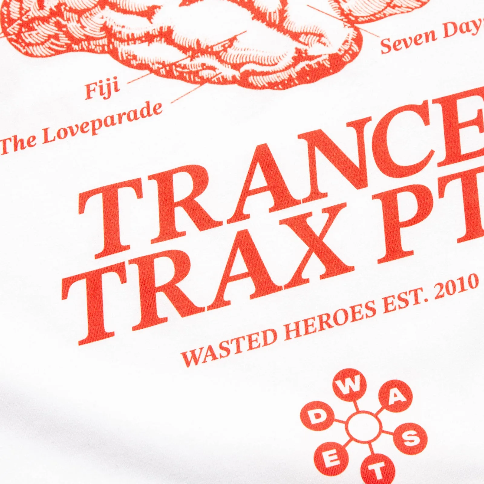 Trance Trax PT1 Front Print - Tshirt - White