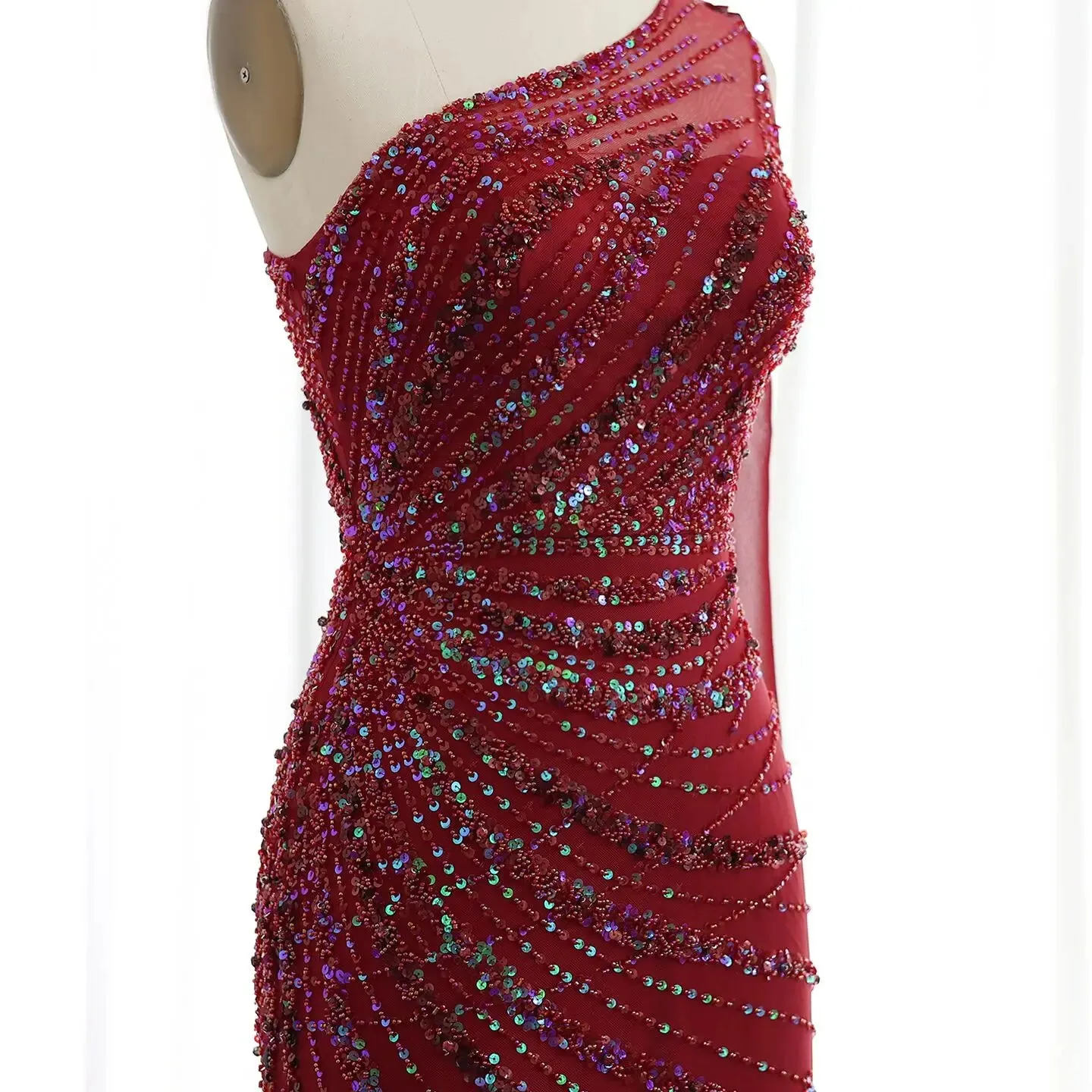 Turquoise Mermaid Evening Gown with Feather Cape