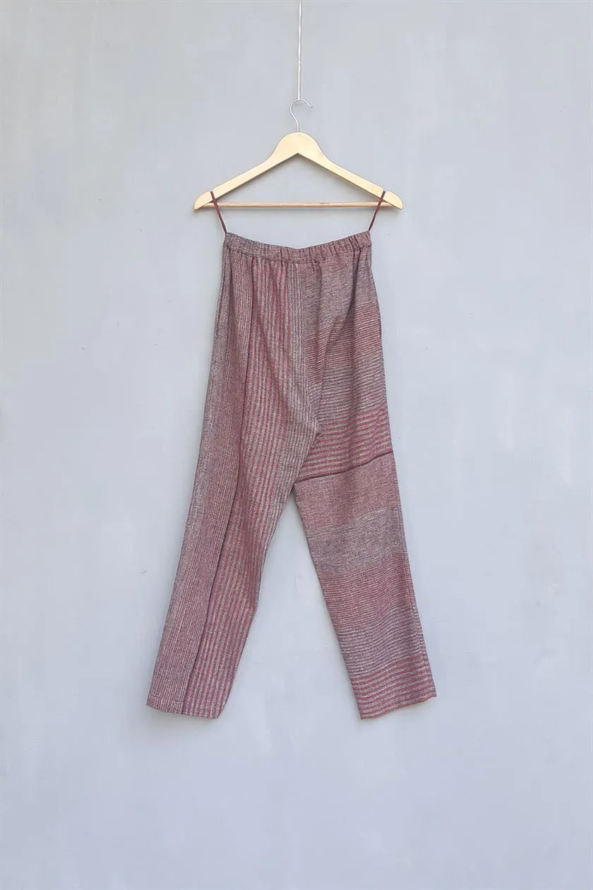 Urvashi Kaur   I   Chiba PANT TOR hand spun cotton

 brick TESSELLATE- 24
