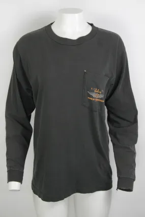 Vintage 1999 Long Sleeved Harley Davidson Single Stitch T-shirt - M