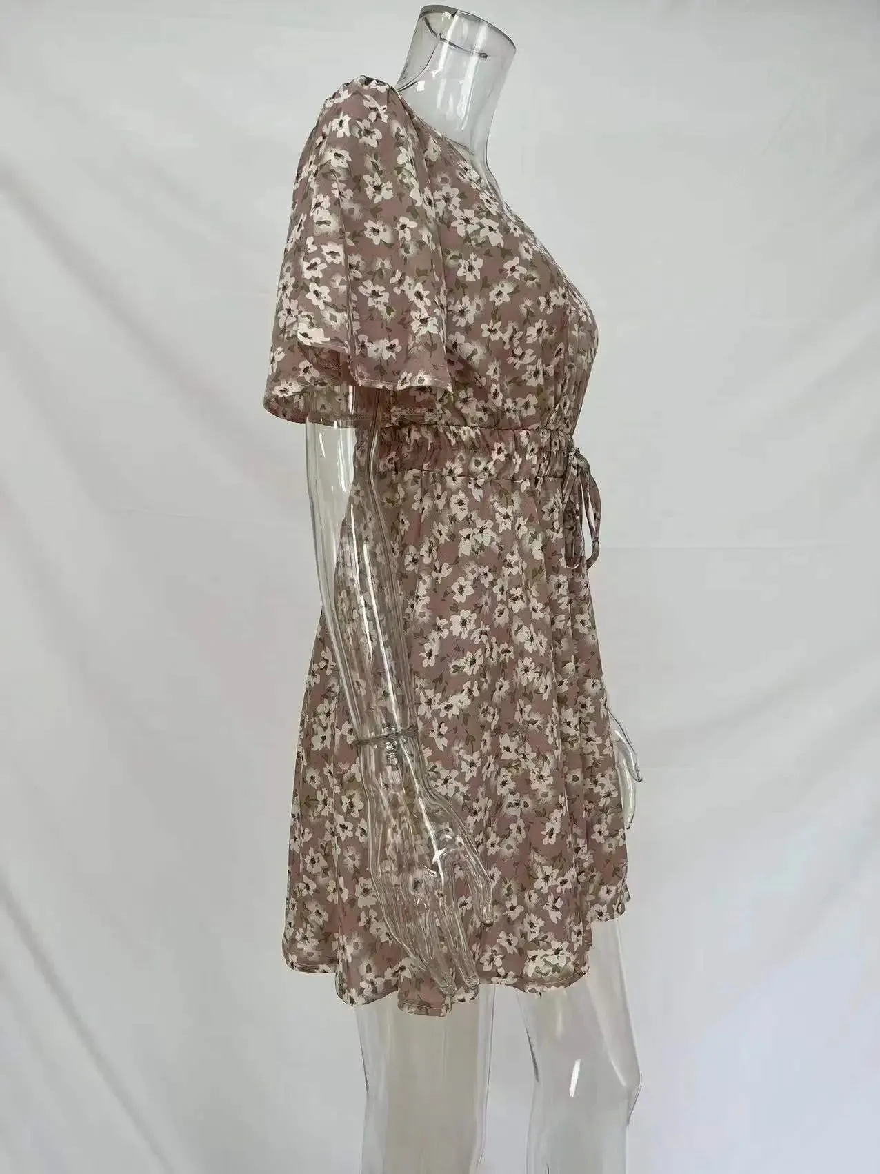 Women Fashion Print Chiffon  Dress