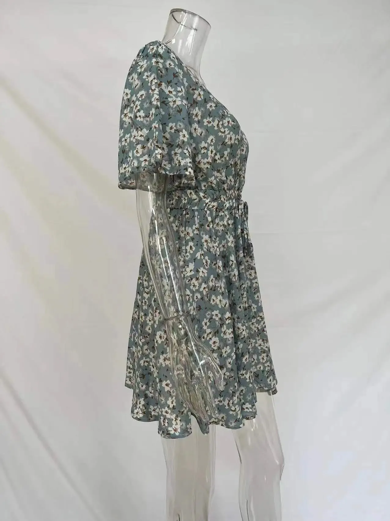 Women Fashion Print Chiffon  Dress