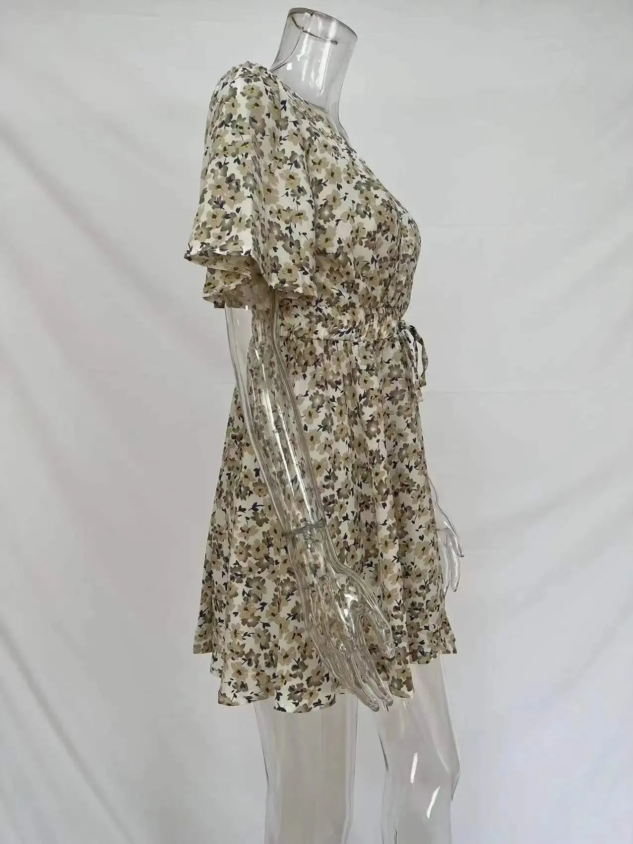 Women Fashion Print Chiffon  Dress