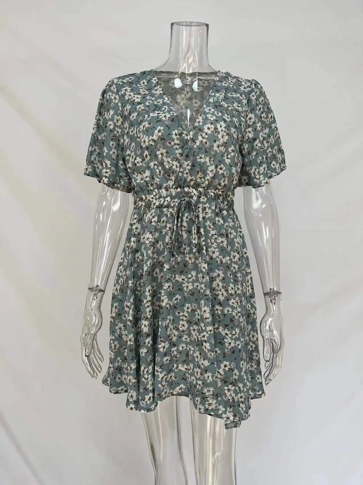 Women Fashion Print Chiffon  Dress