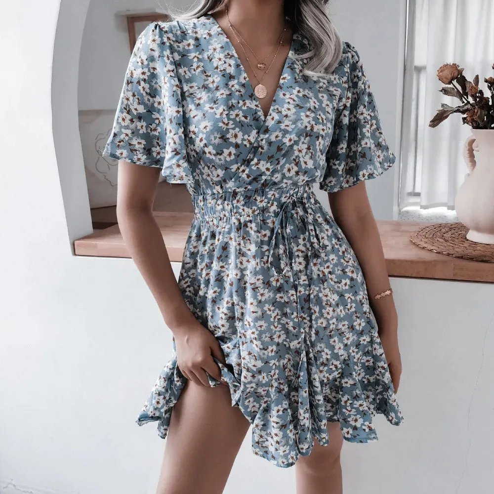 Women Fashion Print Chiffon  Dress