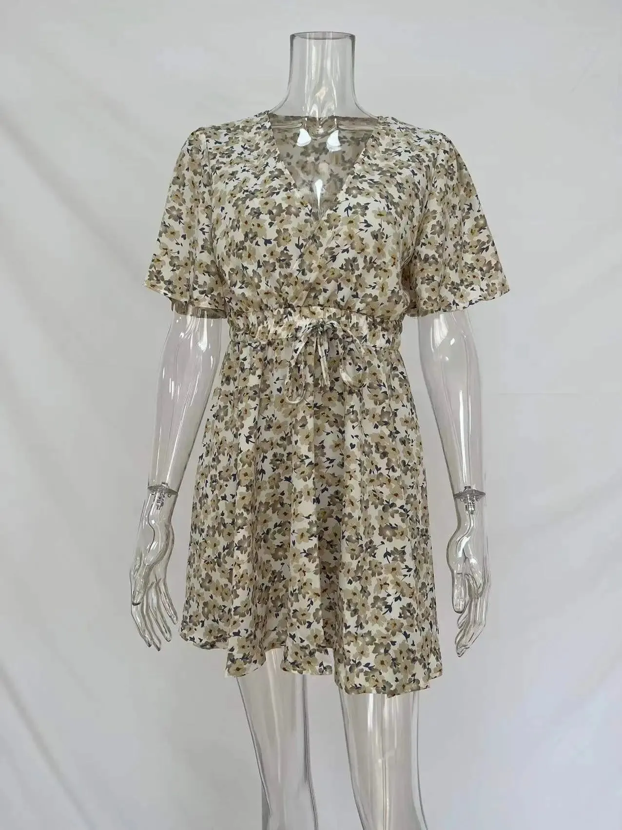 Women Fashion Print Chiffon  Dress