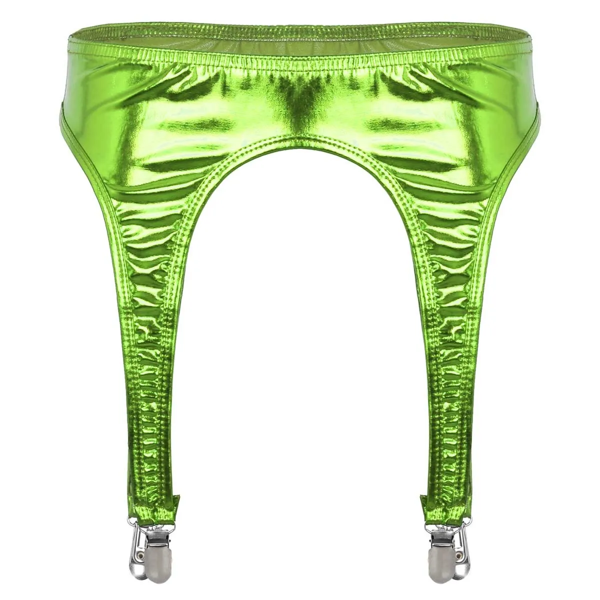 Women's Erotic Shiny Sexy Garter / Adult Underwear with Duck-Mouth Clips