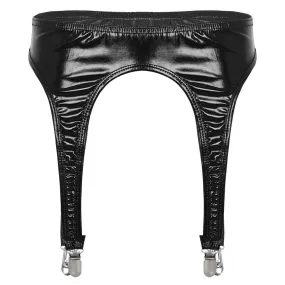 Women's Erotic Shiny Sexy Garter / Adult Underwear with Duck-Mouth Clips