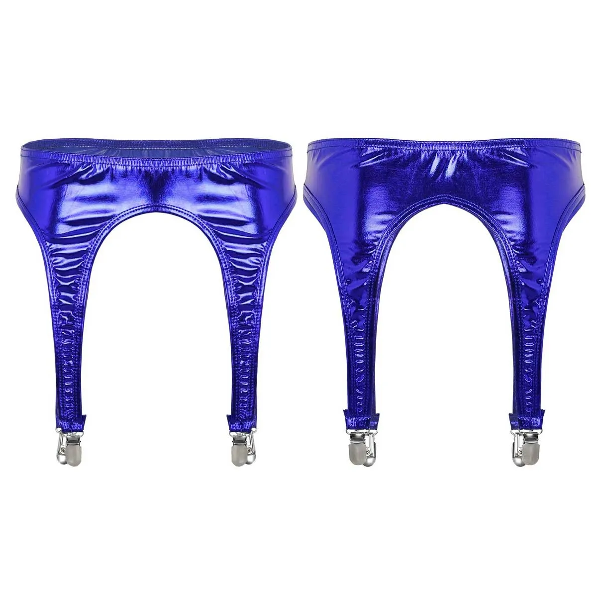 Women's Erotic Shiny Sexy Garter / Adult Underwear with Duck-Mouth Clips