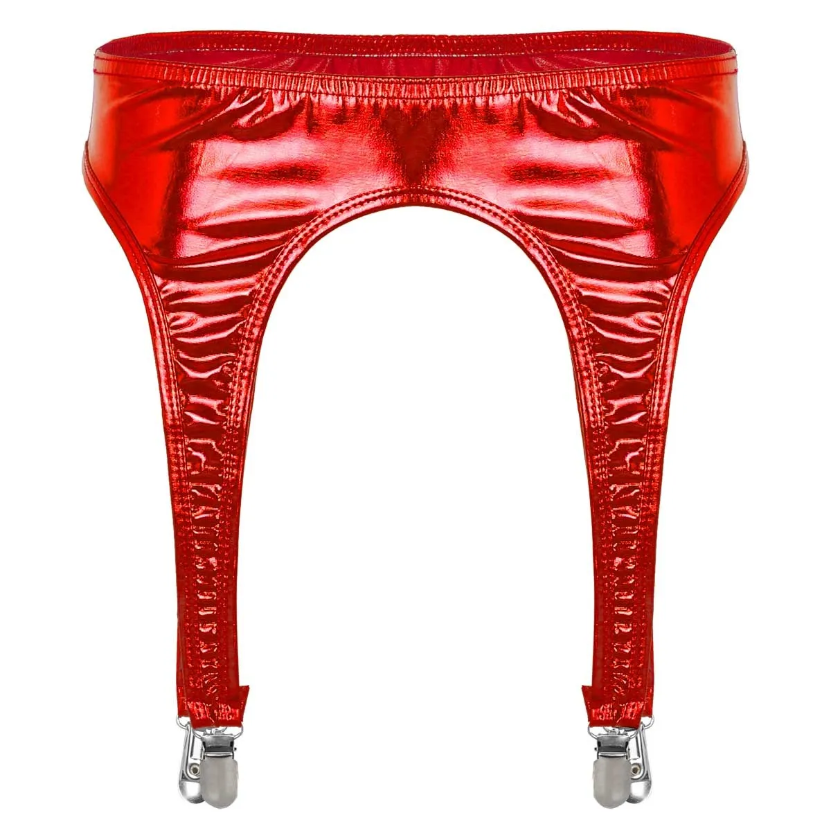 Women's Erotic Shiny Sexy Garter / Adult Underwear with Duck-Mouth Clips