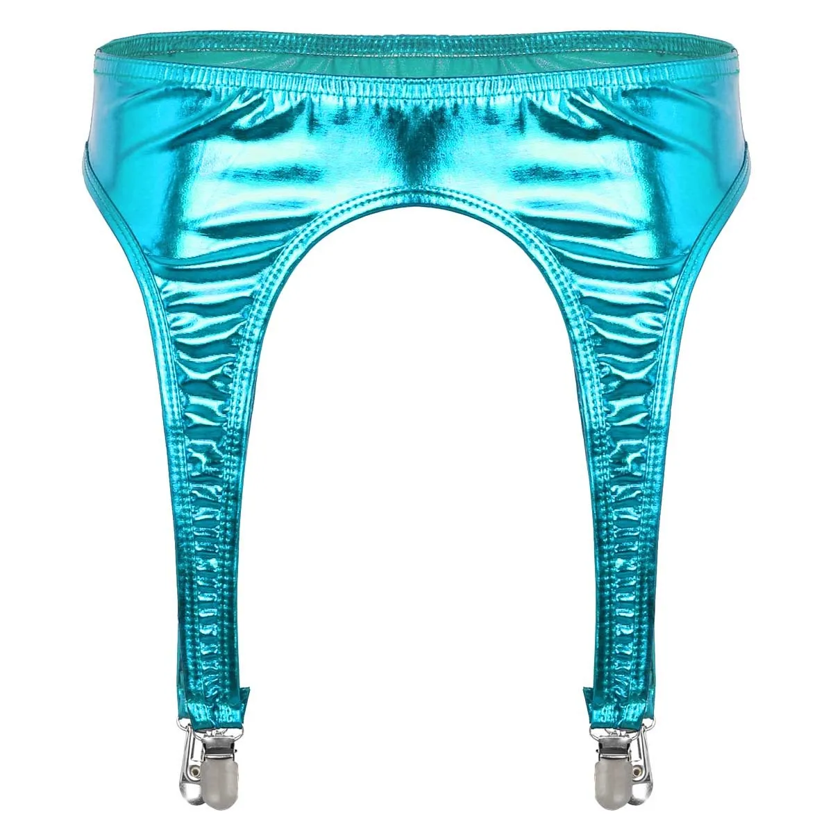 Women's Erotic Shiny Sexy Garter / Adult Underwear with Duck-Mouth Clips
