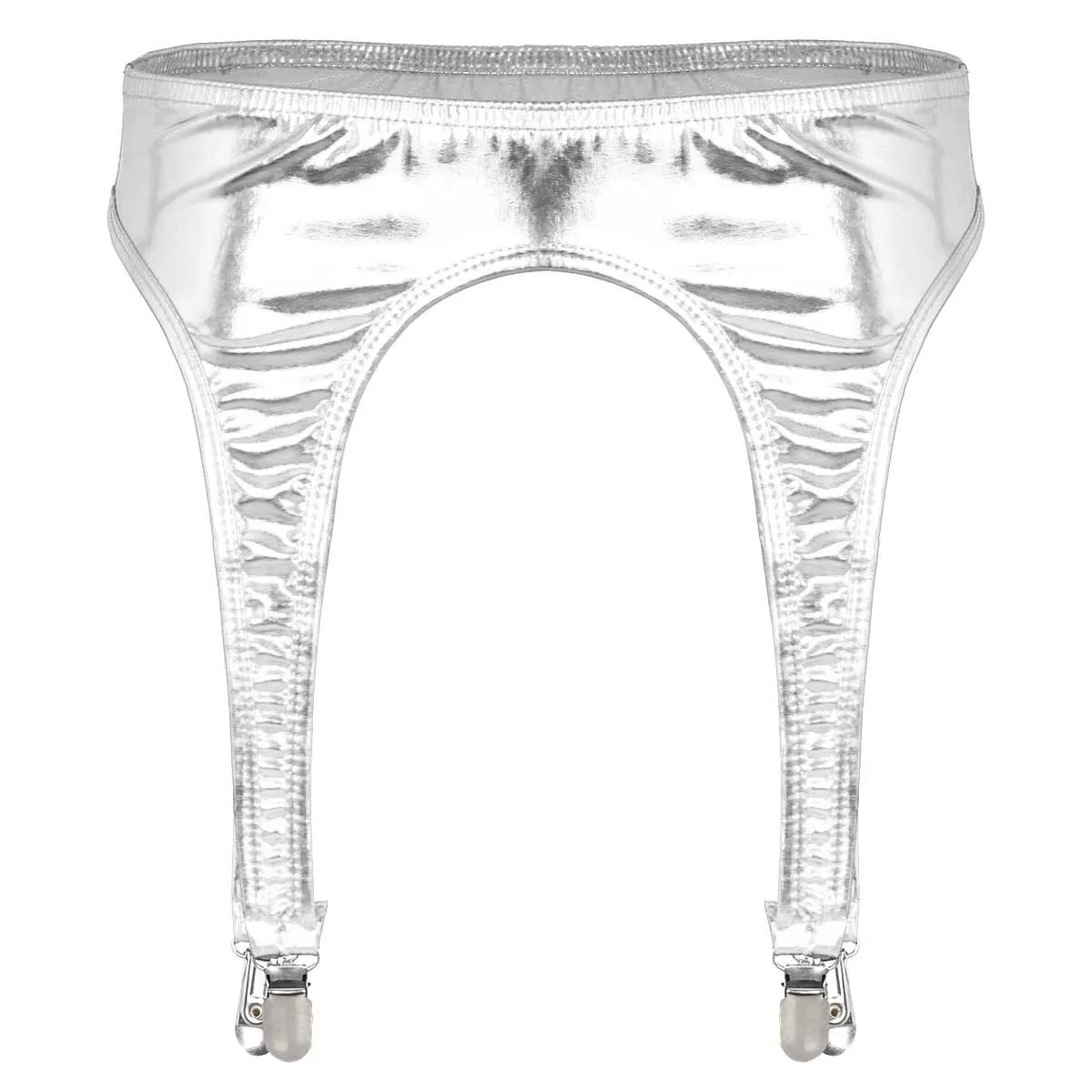 Women's Erotic Shiny Sexy Garter / Adult Underwear with Duck-Mouth Clips