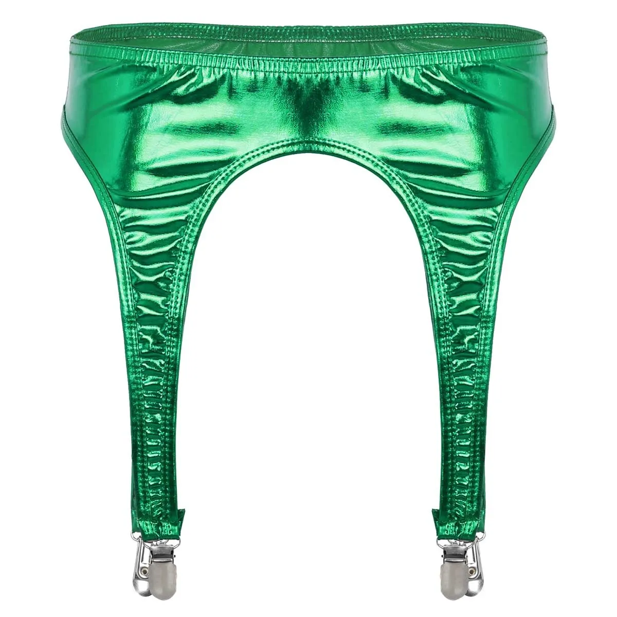 Women's Erotic Shiny Sexy Garter / Adult Underwear with Duck-Mouth Clips