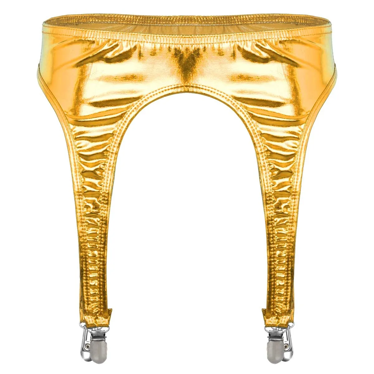 Women's Erotic Shiny Sexy Garter / Adult Underwear with Duck-Mouth Clips