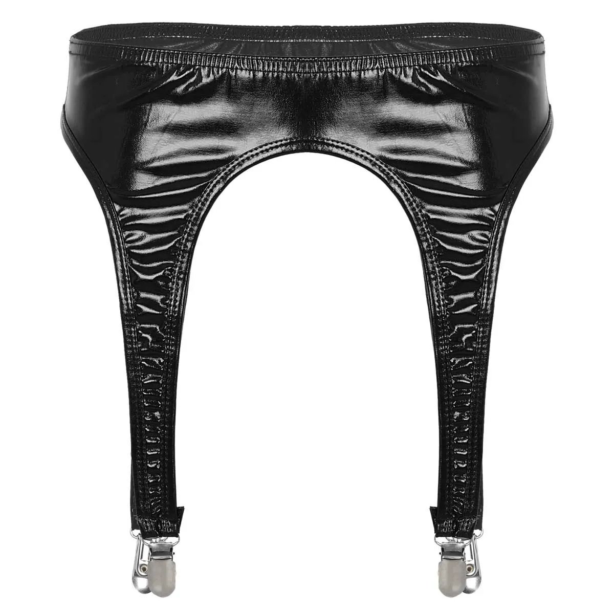 Women's Erotic Shiny Sexy Garter / Adult Underwear with Duck-Mouth Clips